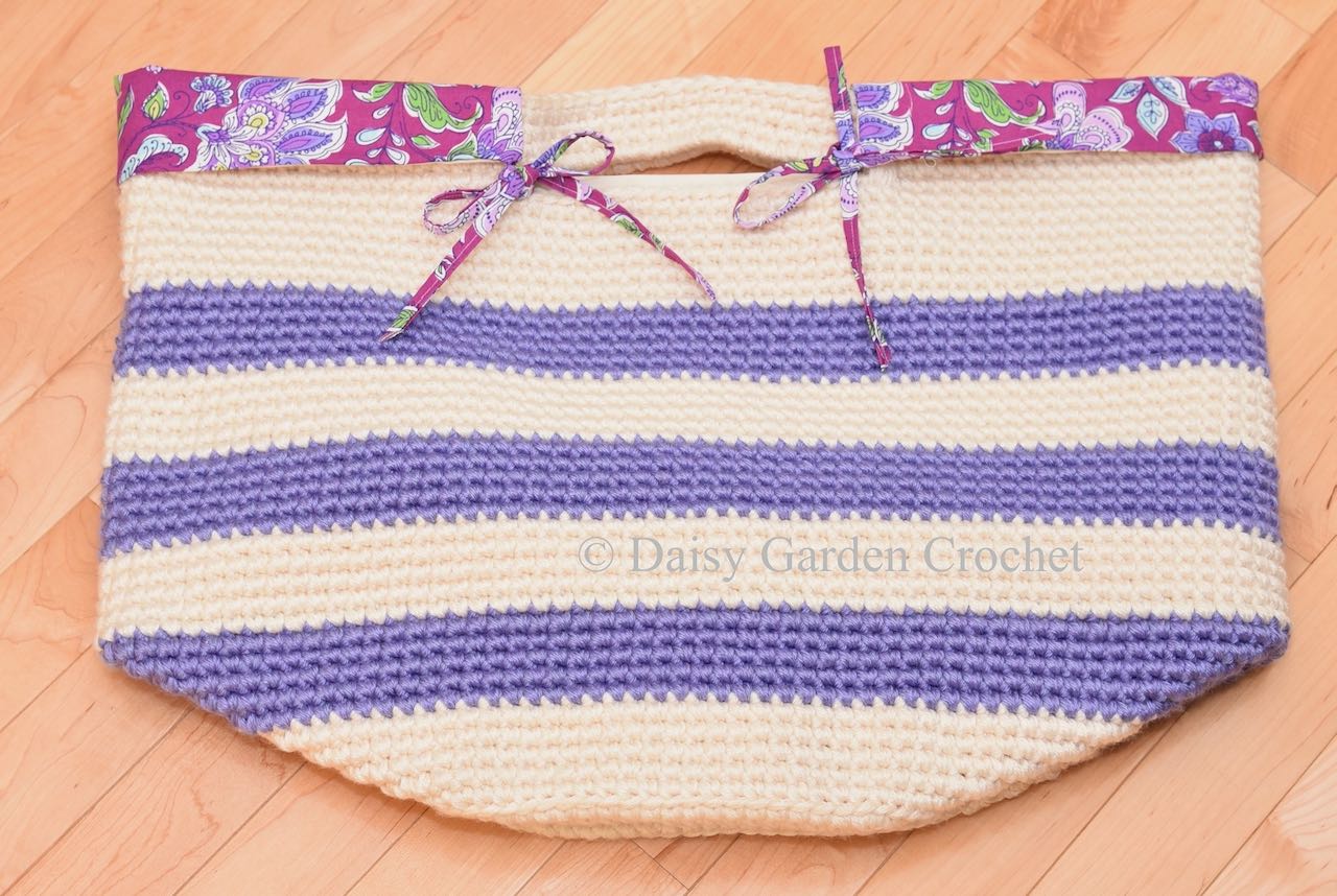 Lavender Laundry Crochet Basket DaisyGardenCrochet